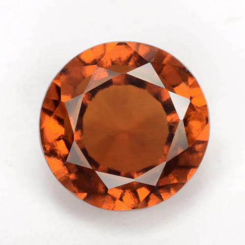 Amber Orange Hessonite Garnet Gem - 2.5ct Round Facet (ID: 539304)