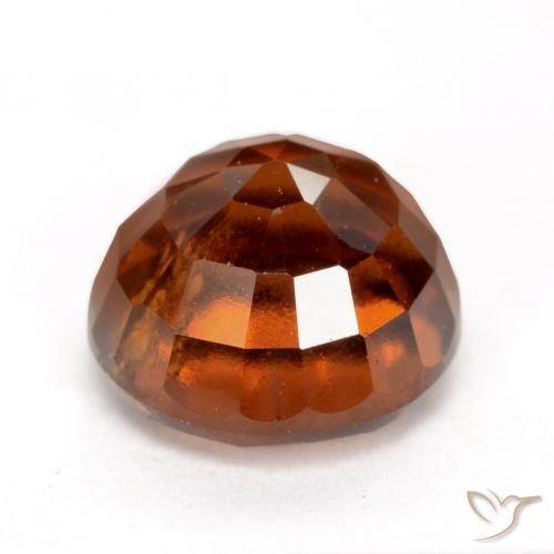 Hessonite Garnet Gemstone in 7.5 mm (calibrated) Size for Sale, Hessonite Garnet Stone in Amber Orange Color
