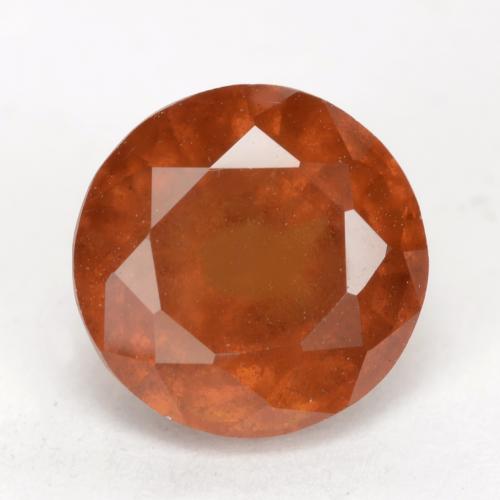 Medium Orange Hessonite Garnet Gem - 3.1ct Round Facet (ID: 539307)