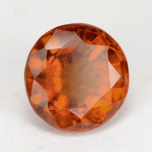 2.63 ct Orange Hessonite Garnet Stone, Natural Hessonite Garnet in Round Facet Shape for Sale