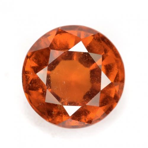 2.44 ct Orange Hessonite Garnet Gemstone, Hessonite Garnet Gem in Round Facet Shape for Sale.