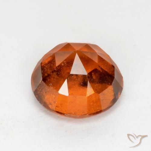 Hessonite Garnet Gemstone in 7 mm (calibrated) Size for Sale, Hessonite Garnet Stone in Deep Orange Color