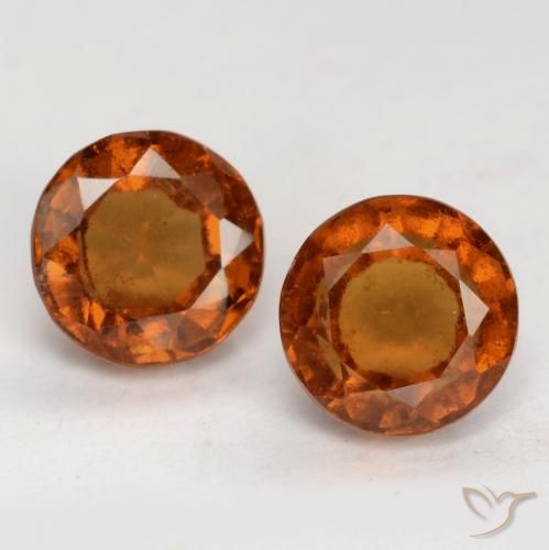 2.50ctw Natural Amber Orange Hessonite Garnet, Round, VS-SI