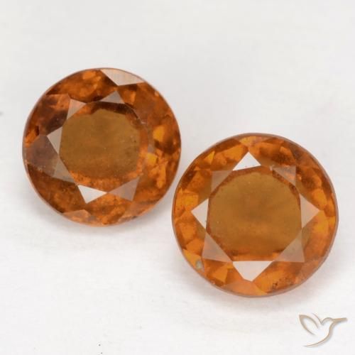 2.36ctw Natural Medium-Dark Orange Hessonite Garnet, Round, VS-SI