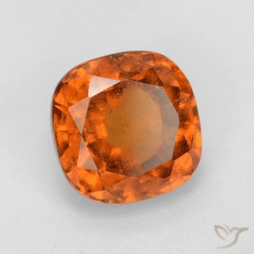 2.08 ct Orange Hessonite Garnet Stone, Natural Hessonite Garnet in Cushion-Cut Shape for Sale