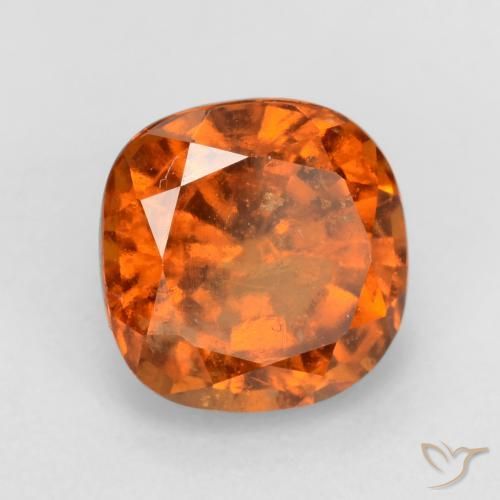 2.00 ct Orange Hessonite Garnet Stone, Natural Hessonite Garnet in Cushion-Cut Shape for Sale