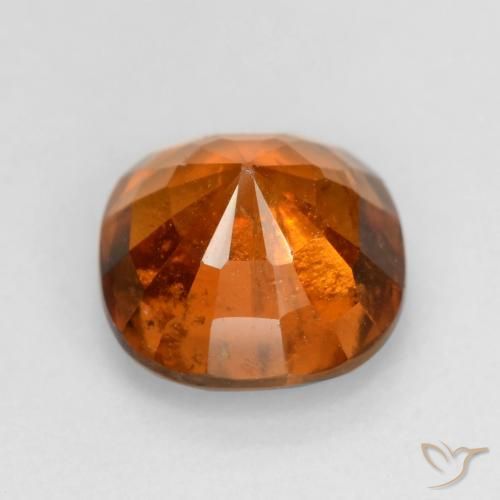 Hessonite Garnet Gemstone in 7 x 7 mm (calibrated) Size for Sale, Hessonite Garnet Stone in Medium-Dark Orange Color