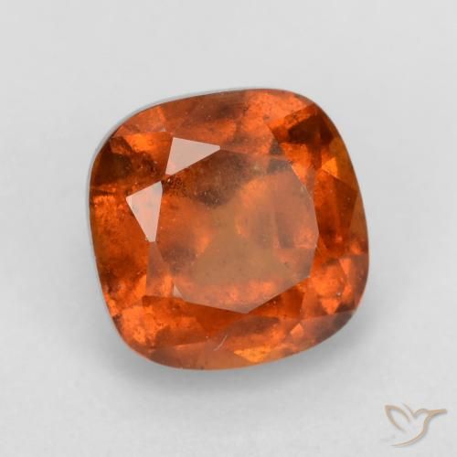 2.08 ct Orange Hessonite Garnet Stone, Natural Hessonite Garnet in Cushion-Cut Shape for Sale
