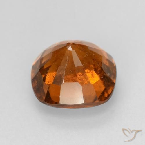 Hessonite Garnet Gemstone in 6.7 x 6.7 mm Size for Sale, Hessonite Garnet Stone in Deep Orange Color
