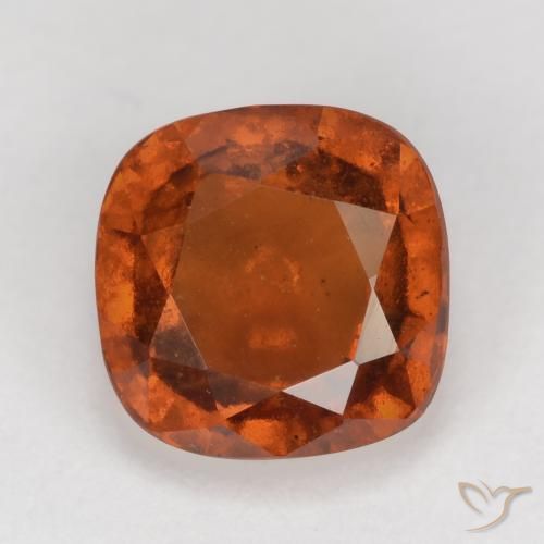 2.13ct Natural Dark Orange Hessonite Garnet, Cushion, VS-SI