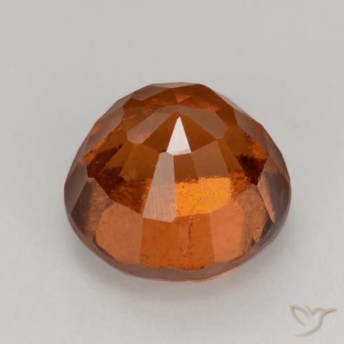 Hessonite Garnet Gemstone in 7 mm (calibrated) Size for Sale, Hessonite Garnet Stone in Dark Orange Color