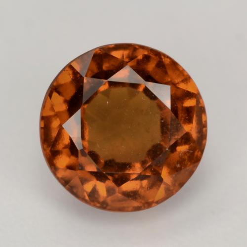Deep Orange Hessonite Garnet Gem - 2.7ct Round Facet (ID: 539695)