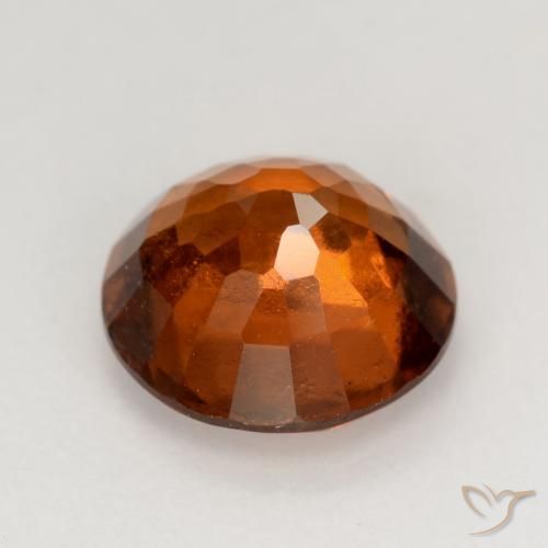 Hessonite Garnet Gemstone in 8 mm (calibrated) Size for Sale, Hessonite Garnet Stone in Amber Orange Color