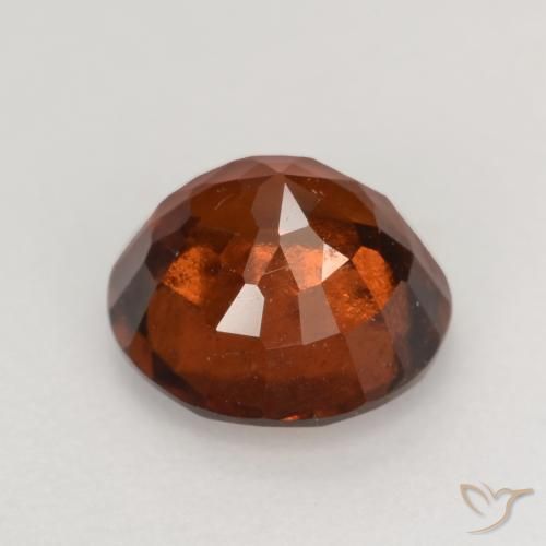Hessonite Garnet Gemstone in 7 mm (calibrated) Size for Sale, Hessonite Garnet Stone in Deep Orange Color