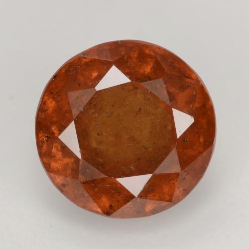 Темно-оранжевый Гранат Гессонит Камень - 3.2ct Круглая Фасетная Огранка (ID: 539701)