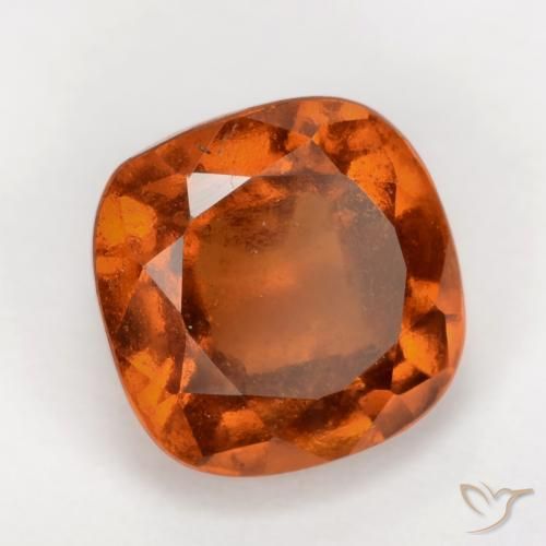 2.19 ct Orange Hessonite Garnet Stone, Natural Hessonite Garnet in Cushion-Cut Shape for Sale