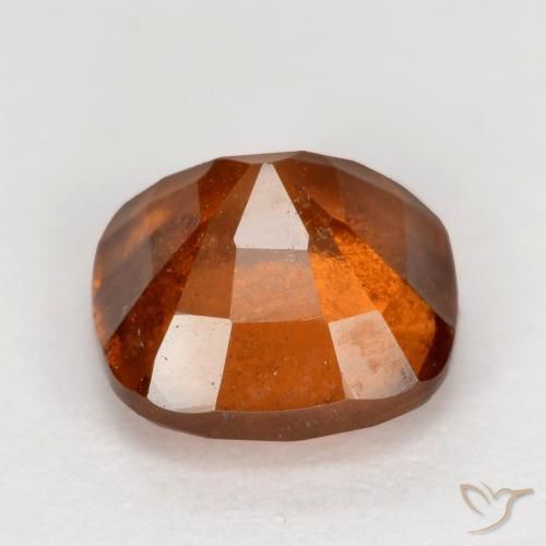 Hessonite Garnet Gemstone in 7 x 7 mm (calibrated) Size for Sale, Hessonite Garnet Stone in Reddish Orange Color