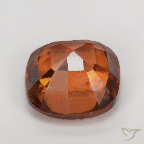Hessonite Garnet Gemstone in 7 x 7 mm (calibrated) Size for Sale, Hessonite Garnet Stone in Medium-Dark Orange Color