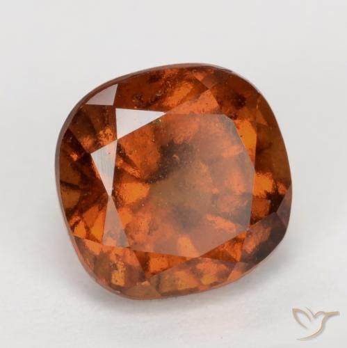 2.19 ct Orange Hessonite Garnet Stone, Natural Hessonite Garnet in Cushion-Cut Shape for Sale