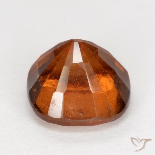 Hessonite Garnet Gemstone in 7 x 7 mm (calibrated) Size for Sale, Hessonite Garnet Stone in Deep Orange Color