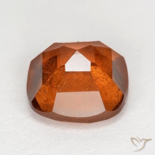 Hessonite Garnet Gemstone in 7 x 7 mm (calibrated) Size for Sale, Hessonite Garnet Stone in Reddish Orange Color