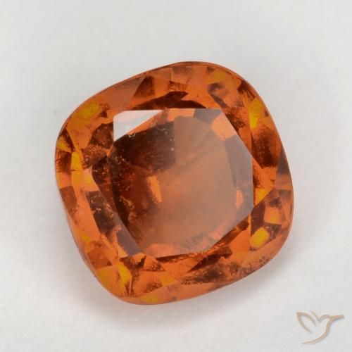 2.10 ct Orange Hessonite Garnet Stone, Natural Hessonite Garnet in Cushion-Cut Shape for Sale