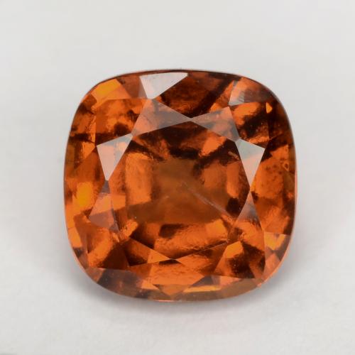 tieforange Hessonit-Granat Edelstein - 2ct Kissenschliff (ID: 539712)