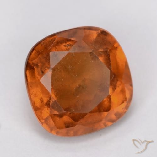 2.00 ct Orange Hessonite Garnet Stone, Natural Hessonite Garnet in Cushion-Cut Shape for Sale