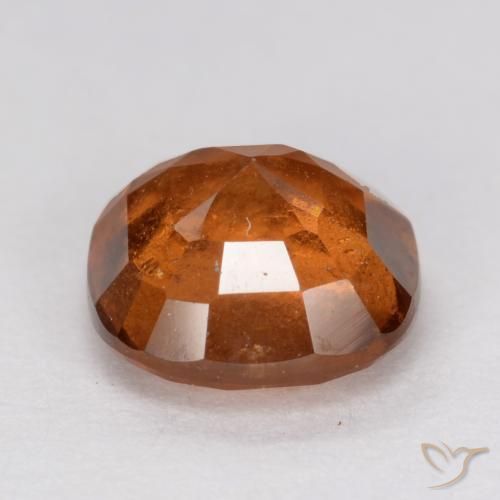 Hessonite Garnet Gemstone in 7 x 7 mm (calibrated) Size for Sale, Hessonite Garnet Stone in Medium-Dark Orange Color