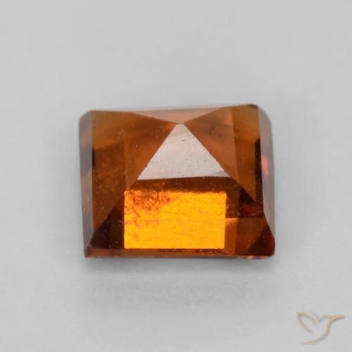 Hessonite Garnet Gemstone in 6 x 6 mm (calibrated) Size for Sale, Hessonite Garnet Stone in Amber Orange Color