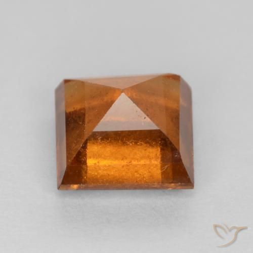 Hessonite Garnet Gemstone in 6 x 6 mm (calibrated) Size for Sale, Hessonite Garnet Stone in Deep Orange Color