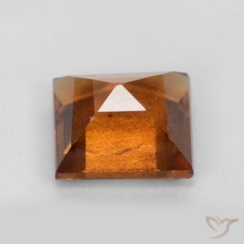 Hessonite Garnet Gemstone in 6 x 6 mm (calibrated) Size for Sale, Hessonite Garnet Stone in Amber Orange Color