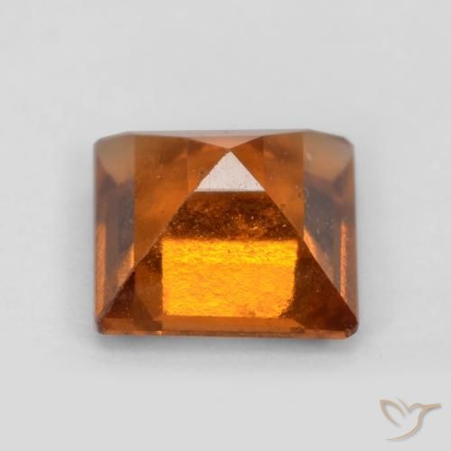 Hessonite Garnet Gemstone in 6 x 6 mm (calibrated) Size for Sale, Hessonite Garnet Stone in Medium Orange Color