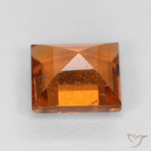 Hessonite Garnet Gemstone in 6 x 6 mm (calibrated) Size for Sale, Hessonite Garnet Stone in Deep Orange Color