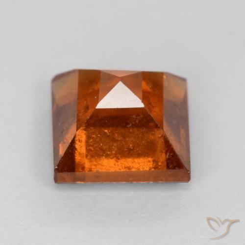 Hessonite Garnet Gemstone in 6 x 6 mm (calibrated) Size for Sale, Hessonite Garnet Stone in Deep Orange Color
