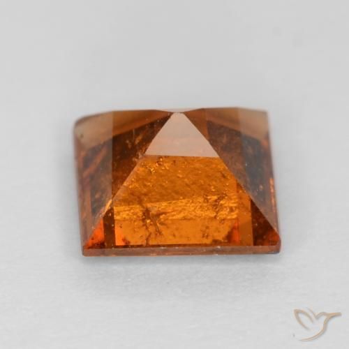 Hessonite Garnet Gemstone in 6 x 6 mm (calibrated) Size for Sale, Hessonite Garnet Stone in Reddish Orange Color