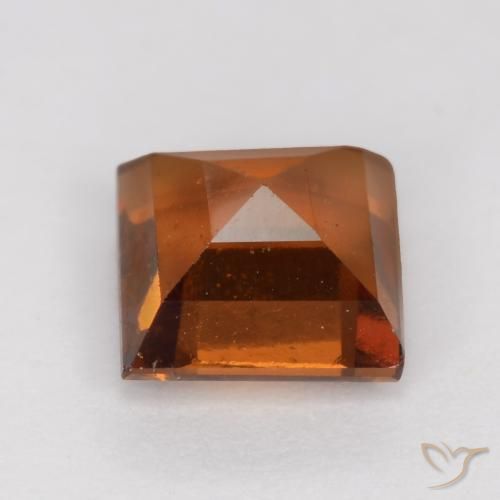Hessonite Garnet Gemstone in 6 x 6 mm (calibrated) Size for Sale, Hessonite Garnet Stone in Deep Orange Color