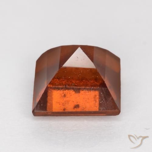 Hessonite Garnet Gemstone in 5.9 x 5.7 mm Size for Sale, Hessonite Garnet Stone in Deep Orange Color