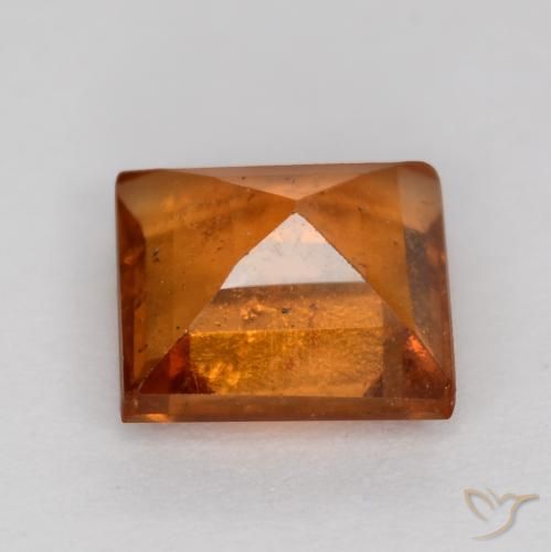 Hessonite Garnet Gemstone in 6 x 6 mm (calibrated) Size for Sale, Hessonite Garnet Stone in Medium-Dark Orange Color
