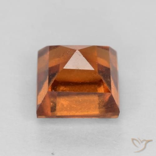 Hessonite Garnet Gemstone in 5.2 x 5.2 mm Size for Sale, Hessonite Garnet Stone in Medium-Dark Orange Color