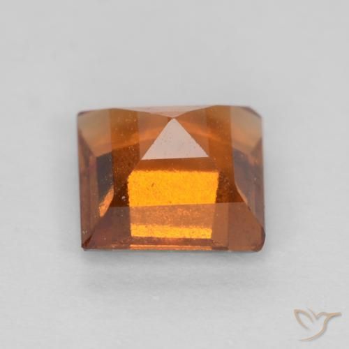 Hessonite Garnet Gemstone in 6 x 6 mm (calibrated) Size for Sale, Hessonite Garnet Stone in Medium-Dark Orange Color