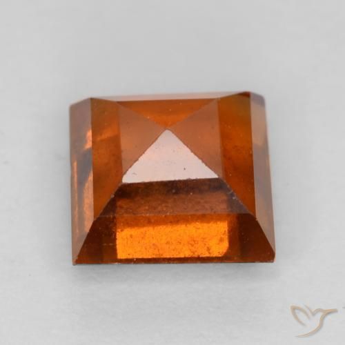 Hessonite Garnet Gemstone in 6 x 6 mm (calibrated) Size for Sale, Hessonite Garnet Stone in Amber Orange Color