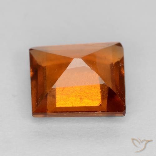 Hessonite Garnet Gemstone in 6 x 6 mm (calibrated) Size for Sale, Hessonite Garnet Stone in Medium-Dark Orange Color