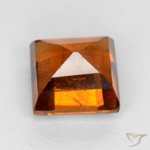 Hessonite Garnet Gemstone in 6 x 6 mm (calibrated) Size for Sale, Hessonite Garnet Stone in Amber Orange Color