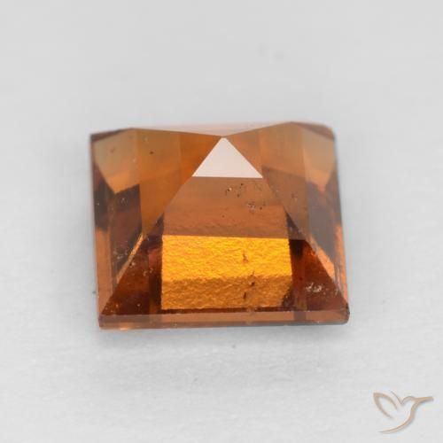 Hessonite Garnet Gemstone in 6 x 6 mm (calibrated) Size for Sale, Hessonite Garnet Stone in Medium-Dark Orange Color