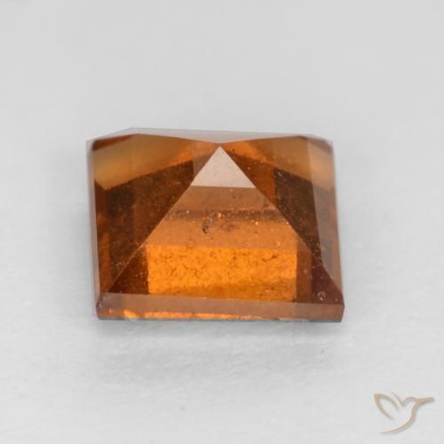 Hessonite Garnet Gemstone in 6 x 6 mm (calibrated) Size for Sale, Hessonite Garnet Stone in Medium-Dark Orange Color