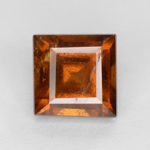 Amber Orange Гранат Гессонит Камень - 1.4ct Фасетный Квадрат (ID: 540051)
