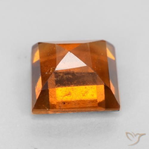 Hessonite Garnet Gemstone in 6 x 6 mm (calibrated) Size for Sale, Hessonite Garnet Stone in Dark Orange Color