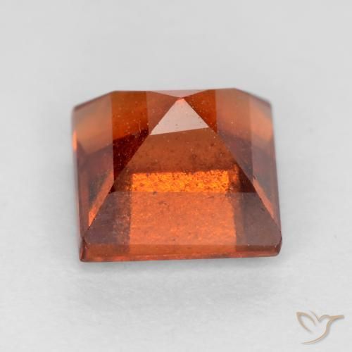 Hessonite Garnet Gemstone in 6 x 6 mm (calibrated) Size for Sale, Hessonite Garnet Stone in Deep Orange Color