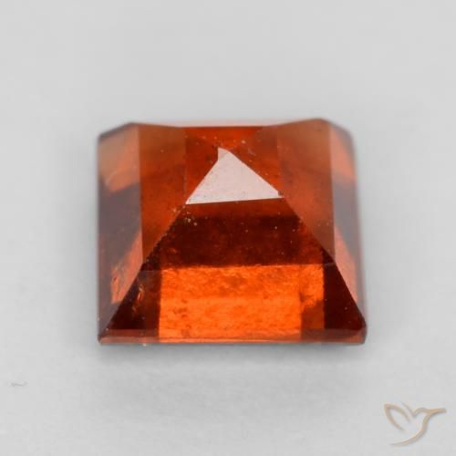 Hessonite Garnet Gemstone in 6 x 6 mm (calibrated) Size for Sale, Hessonite Garnet Stone in Deep Orange Color